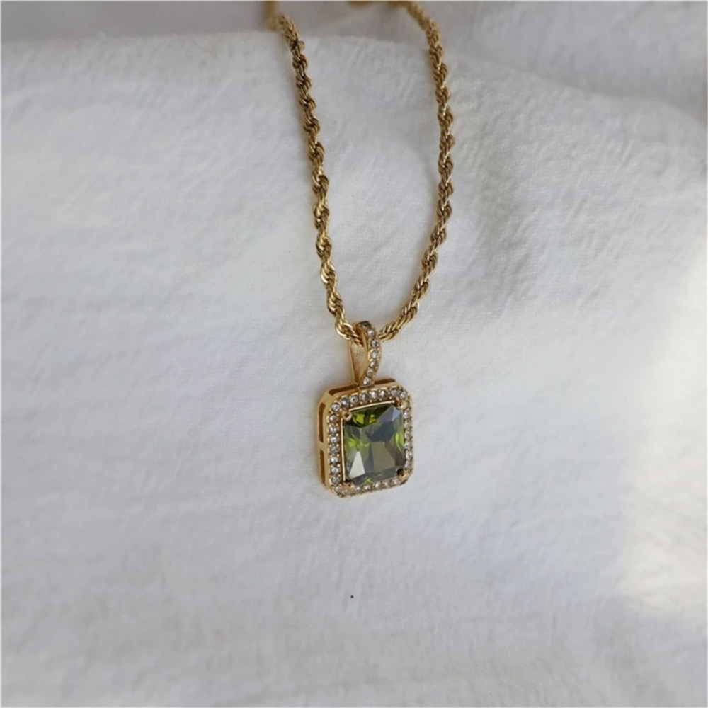 Nwt Non Tarnish Stone Necklace - Picture 1 of 3